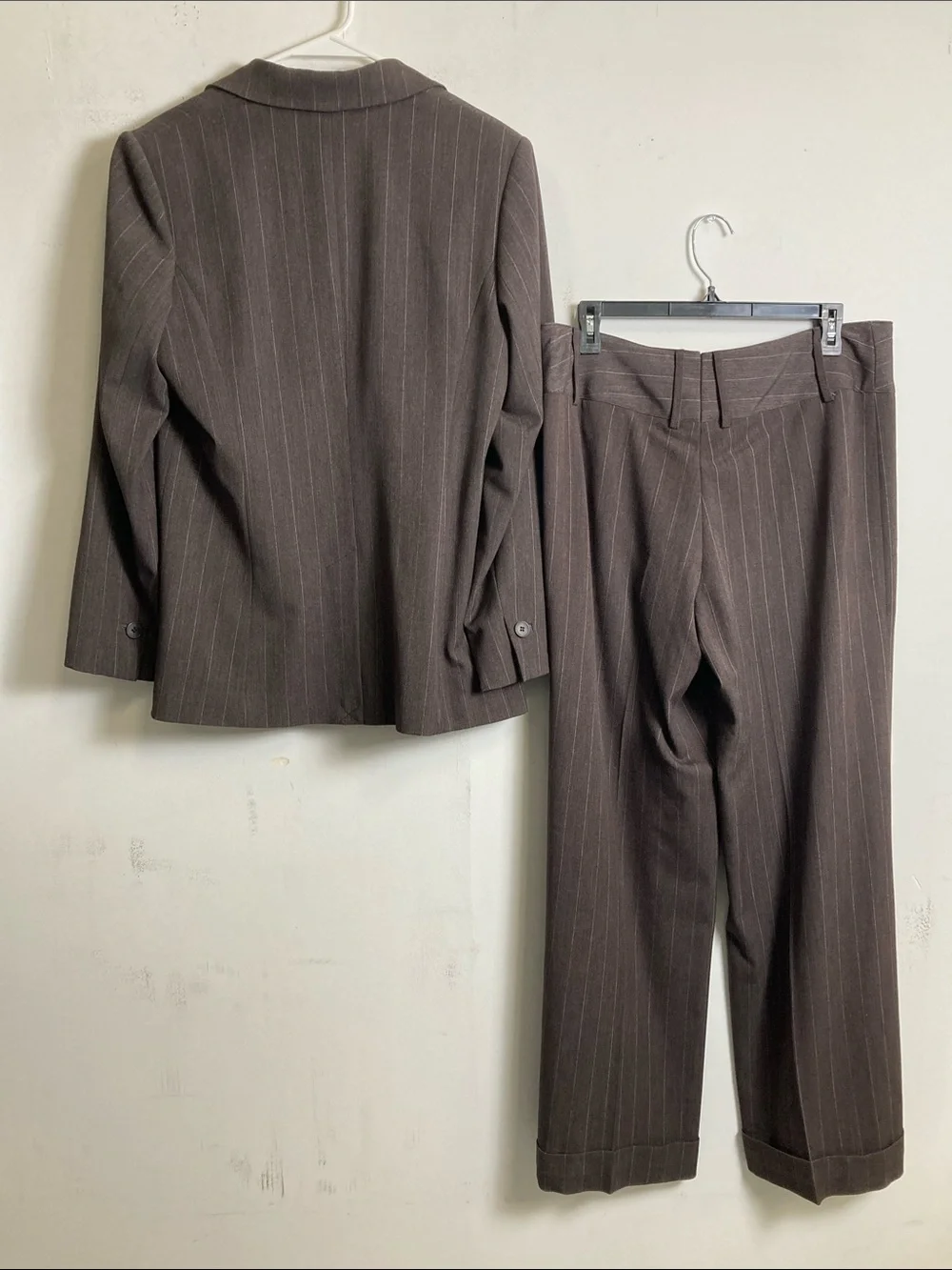 H&M Brown Pinstripe Women's Blazer & Pants Suit